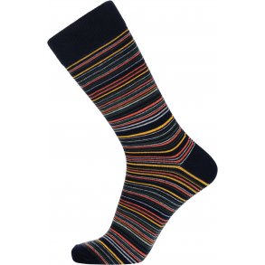 JBS Strmpe - Stribet - Sort/Rd/Grn