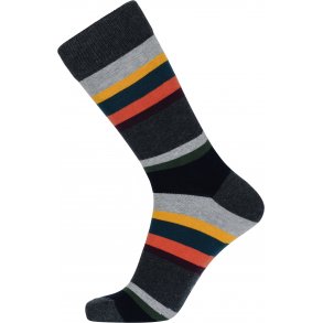 JBS Strmpe - Stribet - Bordeaux/gul/gr