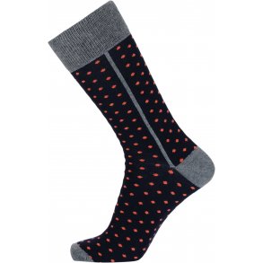 JBS Strmpe - Navybl m. rde prikker