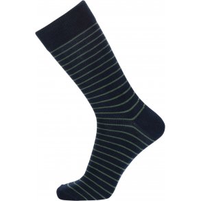 JBS Strmpe - Sort m. grnne striber