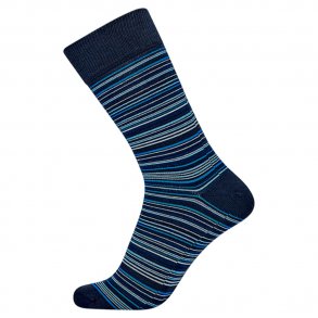 JBS Strmpe - Stribet - Navybl/bl/lysebl