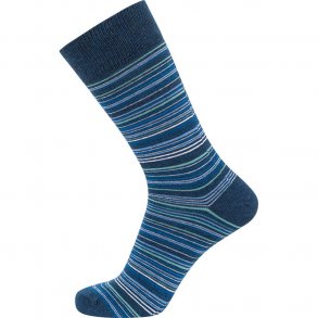 JBS Strmpe - Stribet - Bl farver