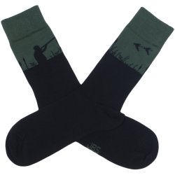 JBS Strmpe - Jger motiv - Sort/Grn