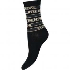 Hype The Detail - Glimmer Strmper Med Guld tekst - Sort