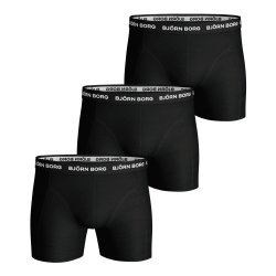 Bj�rn Borg - "Perfect Fit" Long thights - Sort - <strong> 3-PAK </strong>