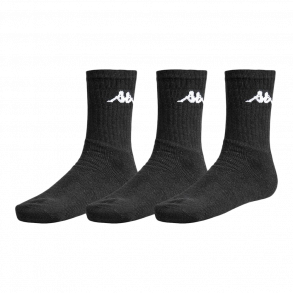 KAPPA - Tennissokker - Sort - <strong> 3-PAK </strong>