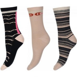 DECOY - Fashion Strømper, Lyse designs - <strong> 3-PAK </strong>